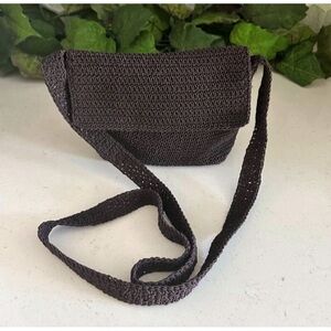 Crochet Brown Crossbody Bag